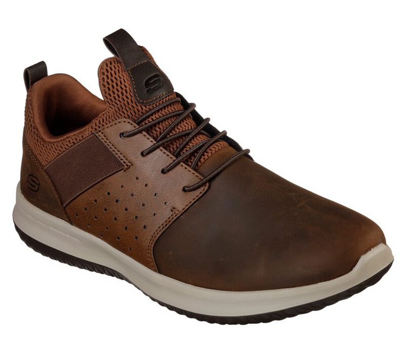 Skechers Delson - Axton - Mens Casual Shoes Brown [AU-HB3044]